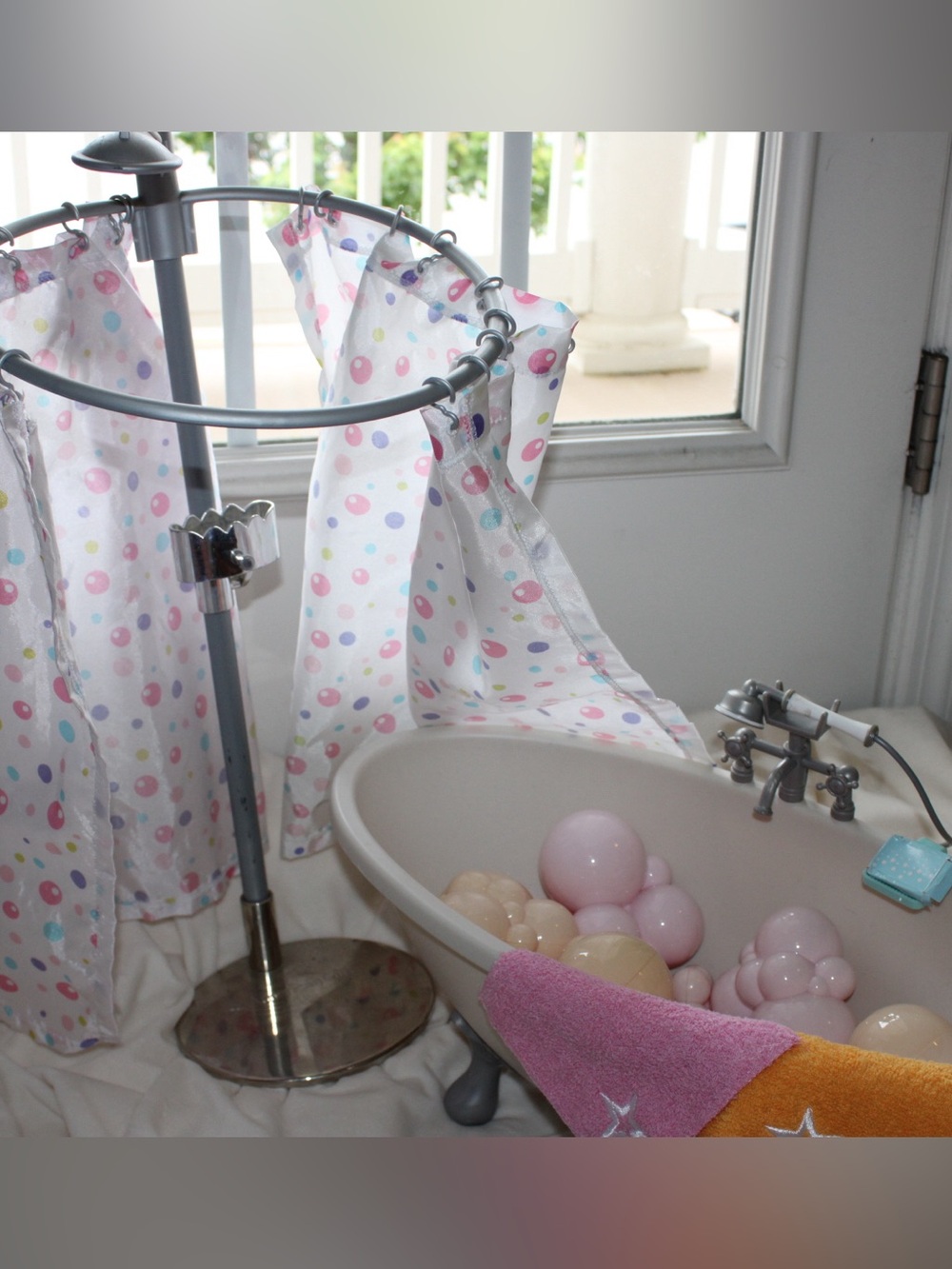 American girl doll bathtub and shower set